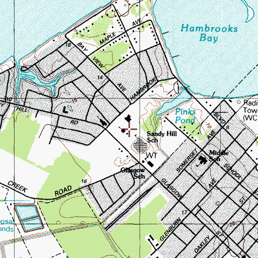 Topographic Map of Saint Mary Refuge of Sinners Catholic Church, MD