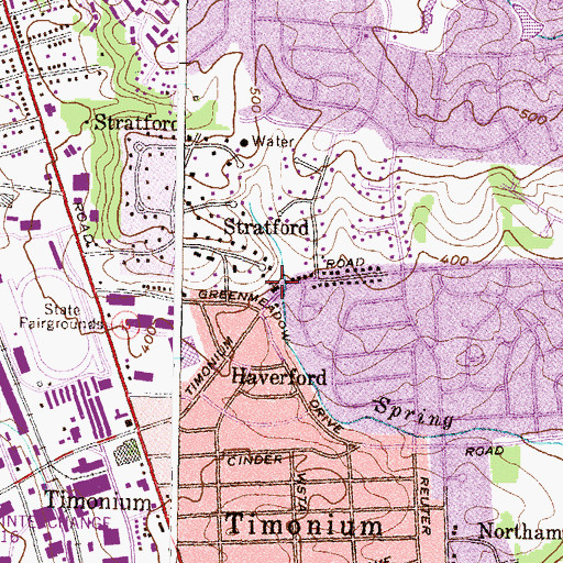 Topographic Map of Saint Timothy Lutheran Church, MD