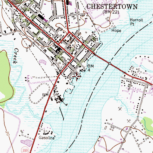 Topographic Map of Scott Point Marina, MD