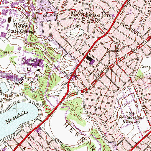Topographic Map of Shepherd Community Baptist Church, MD