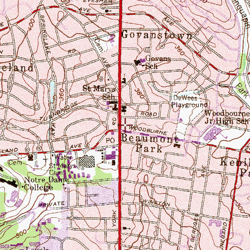 Topographic Map of Shepherd's Heart Missionary Baptist Church, MD