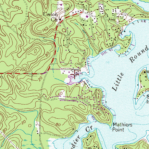 Topographic Map of Smiths Marina, MD