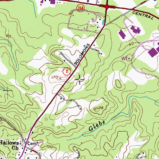 Topographic Map of South River Golf Links, MD