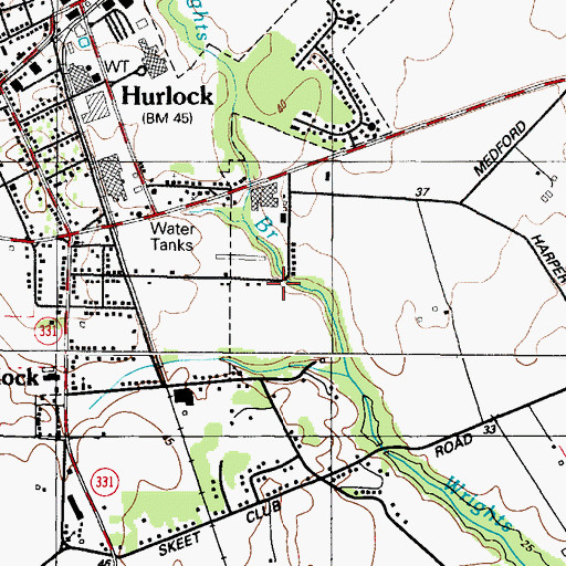 Topographic Map of Southside Trailer Park, MD