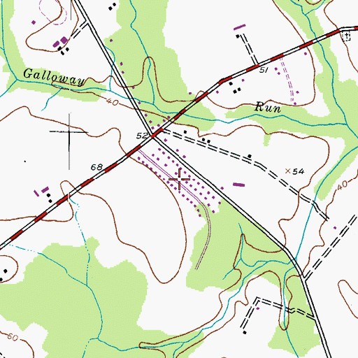 Topographic Map of Swann Haven Mobile Home Park, MD