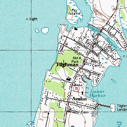 Topographic Map of Talbot County Region V Wastewater Treatment Plant, MD