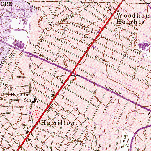 Topographic Map of The Agape Christian Church, MD