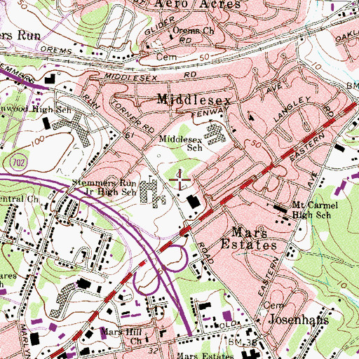 Topographic Map of The Church of Jesus Christ of Latter Day Saints, MD