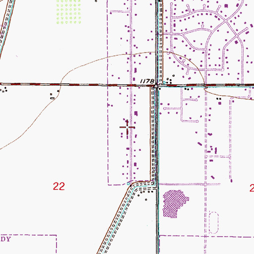 Topographic Map of Raintree Luxury Homes, AZ