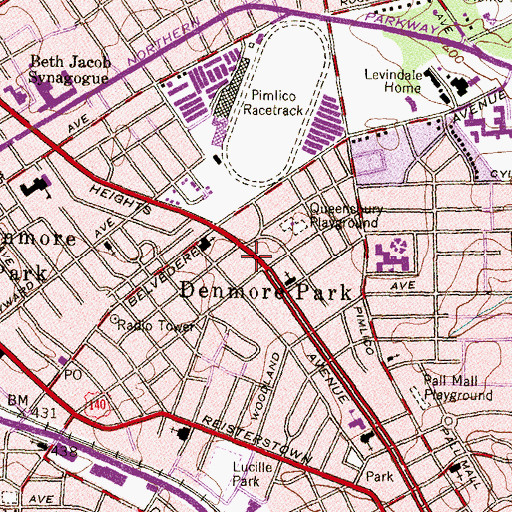 Topographic Map of The Lord's Church, MD