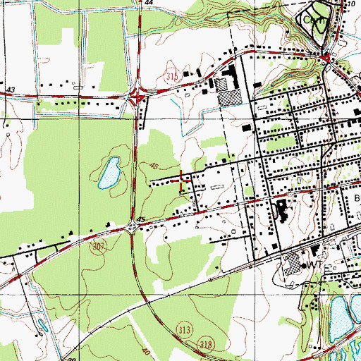 Topographic Map of Tilghman Mobile Home Park, MD