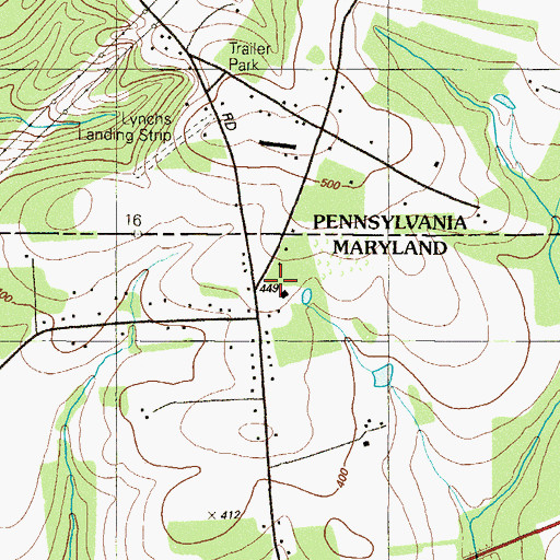 Topographic Map of Timber Grove Mobile Home Park, MD