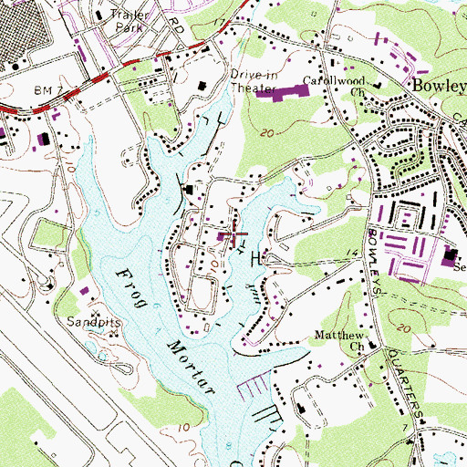 Topographic Map of Tradewinds Marina, MD