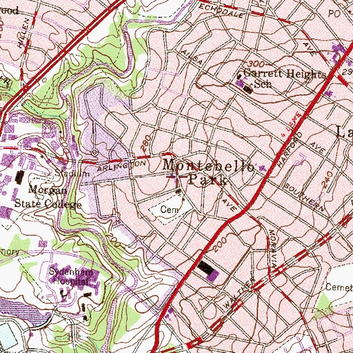 Topographic Map of True Apostolic Gospel Church, MD