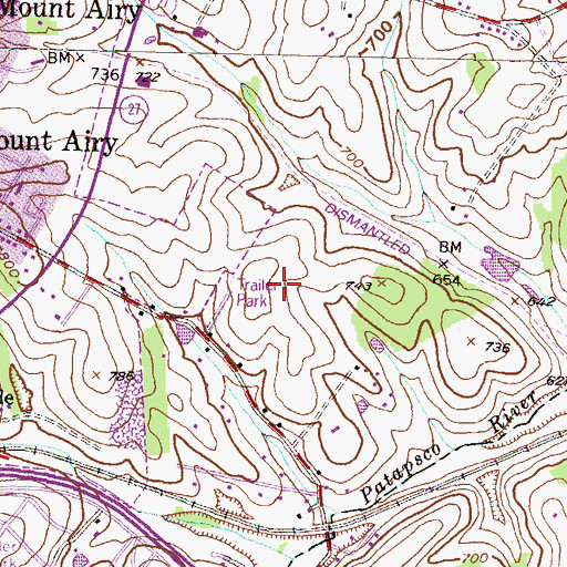 Topographic Map of Twin Arch Business Park, MD