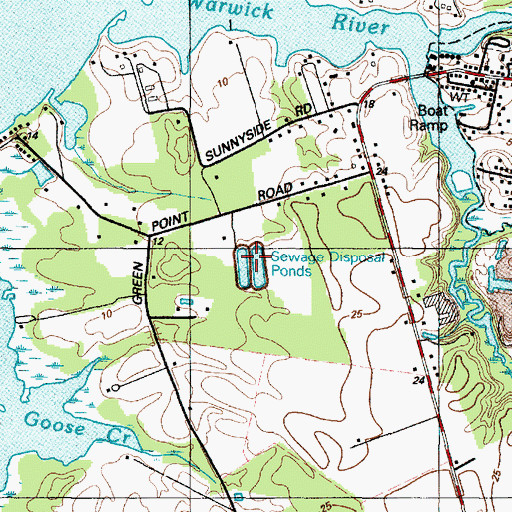 Topographic Map of Twin Cities Wastewater Treatment Plant, MD