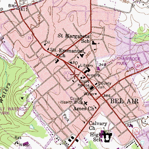 Topographic Map of Way of Life Community Church, MD