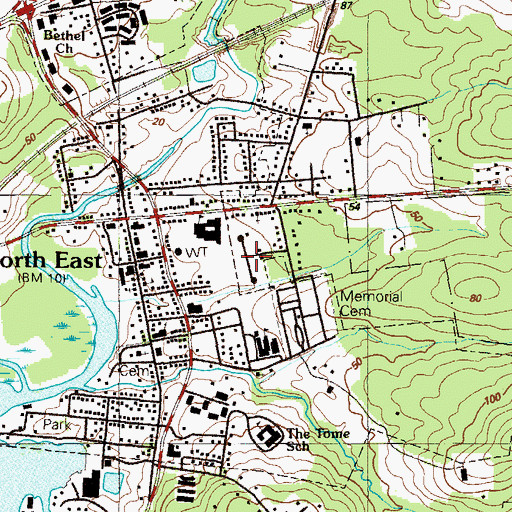 Topographic Map of Westover Mobile Home Park, MD