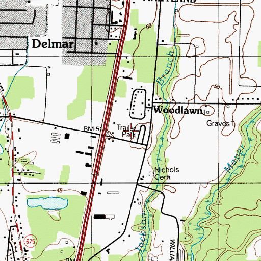 Topographic Map of Westside Mobile Home Park, MD