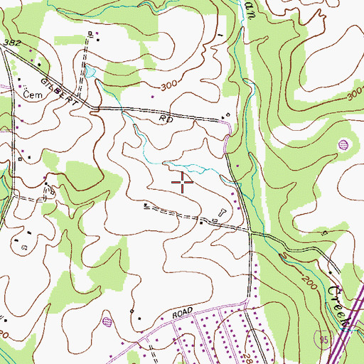Topographic Map of Wetlands Golf Course, MD