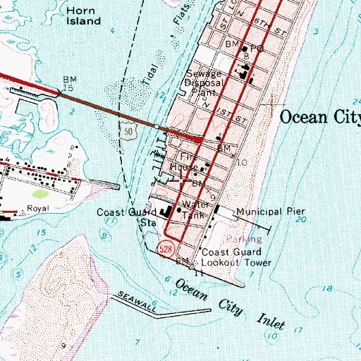 Topographic Map of White Marlin Marina, MD