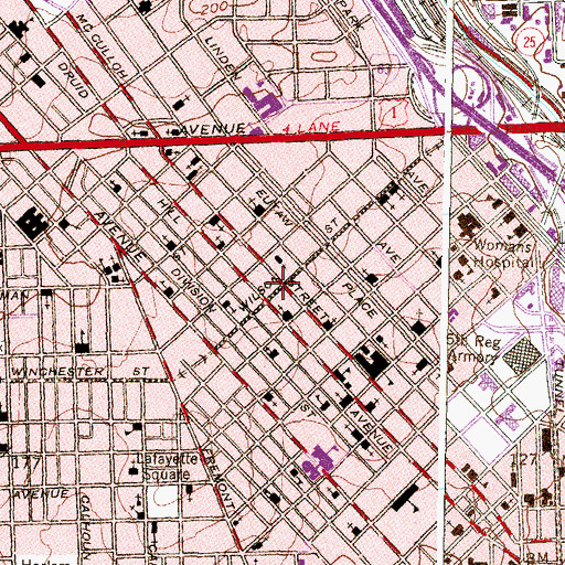 Topographic Map of Word of Deliverence Church, MD