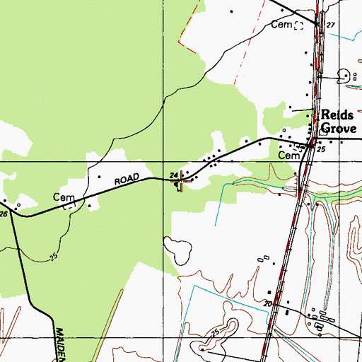 Topographic Map of Zoar United Methodist Church, MD