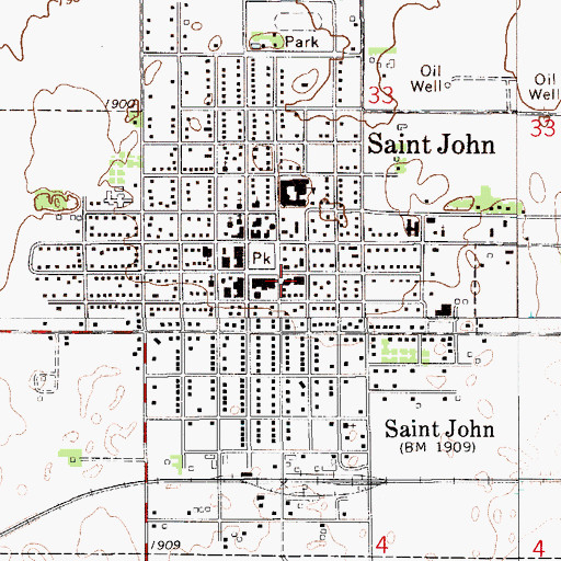 Topographic Map of Stafford County Sheriff's Office, KS