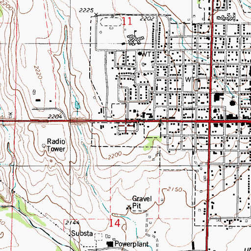 Topographic Map of Hill City Police Department, KS