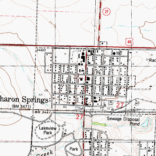 Topographic Map of Wallace County Sheriff's Office, KS