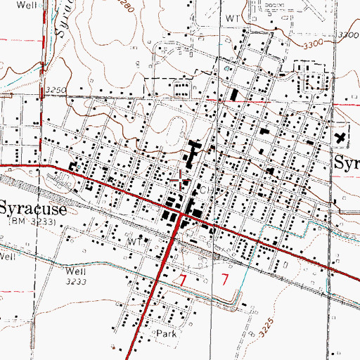 Topographic Map of Hamilton County Sheriff's Office, KS