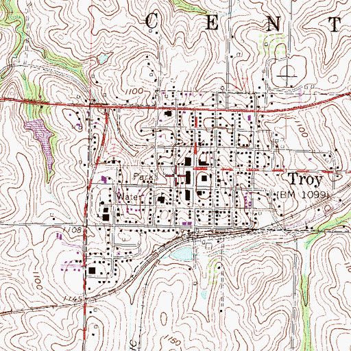 Topographic Map of Troy Police Department, KS