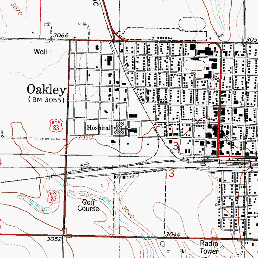 Topographic Map of Logan County Sheriff's Office, KS