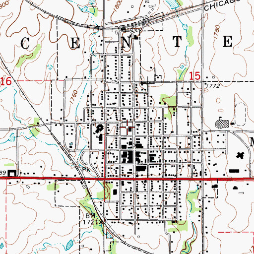 Topographic Map of Jewell County Sheriff's Office, KS