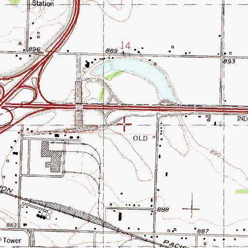 Topographic Map of Kansas Highway Patrol Troop B Headquarters, KS