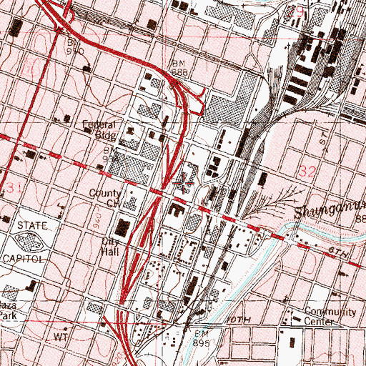 Topographic Map of Kansas State Gaming Agency, KS