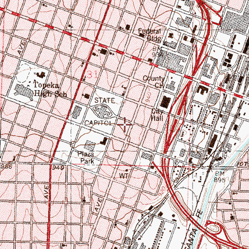 Topographic Map of Kansas Securities Commissioners Office, KS