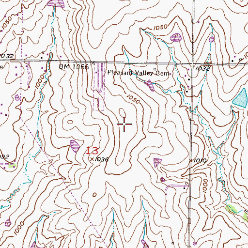 Topographic Map of Blue Valley West High School Public Safety Office, KS
