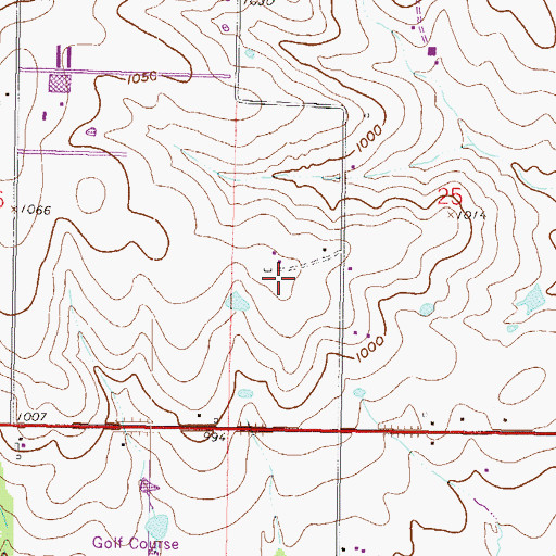 Topographic Map of Blue Valley Northwest High School Public Safety Office, KS