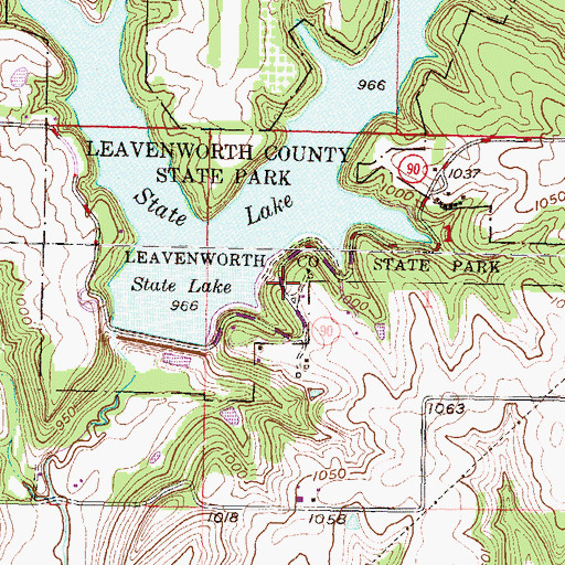 Leavenworth State Fishing Lake Map Leavenworth State Fishing Lake And Wildlife Area, Ks