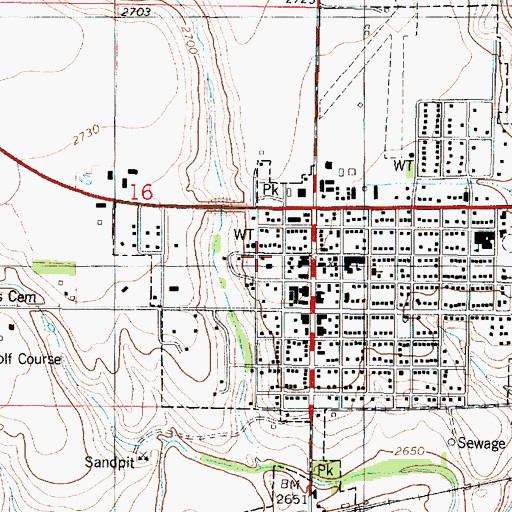 Topographic Map of Sheridan County Sheriff's Office, KS
