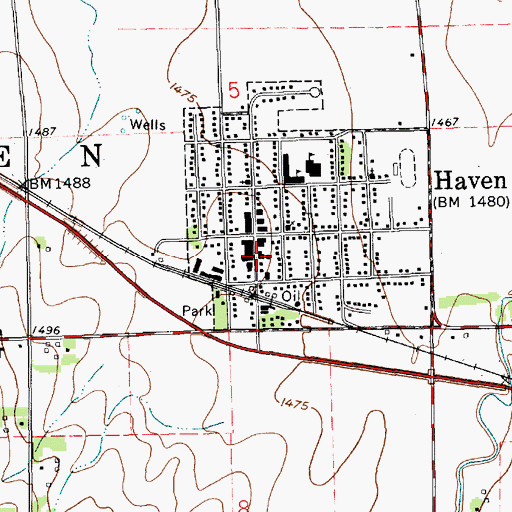Topographic Map of Haven Police Department, KS