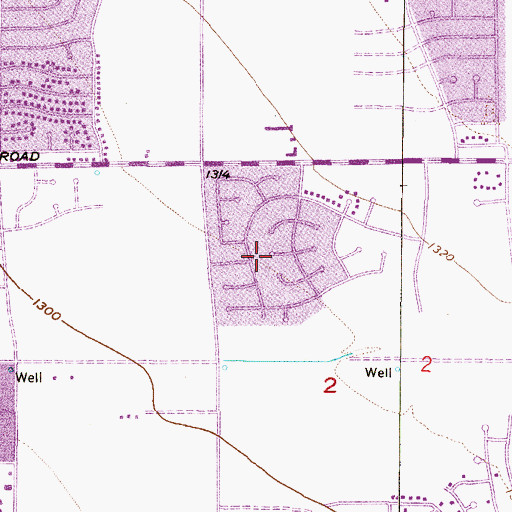 Topographic Map of Rancho Encanto, AZ