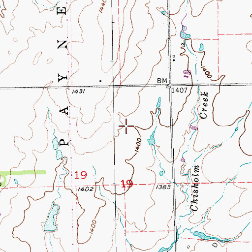 Topographic Map of Bel Aire Police Department, KS