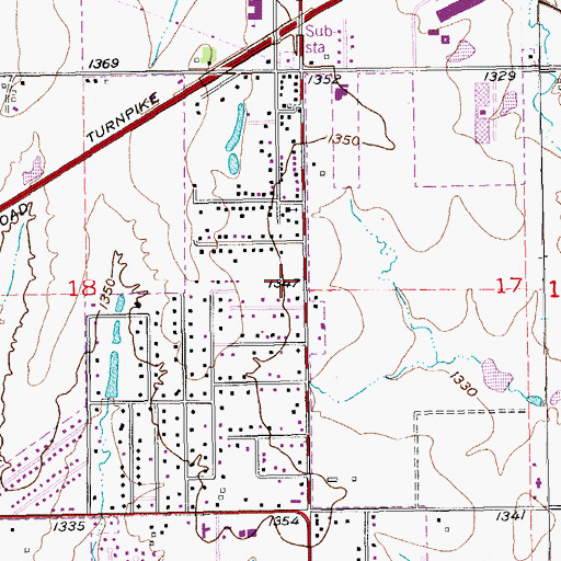 Topographic Map of Andover Police Department, KS