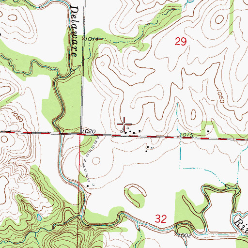 Topographic Map of Kickapoo Tribal Police Department, KS