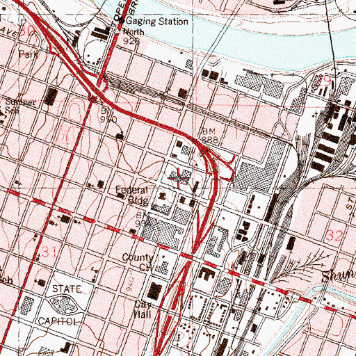 Topographic Map of Shawnee County Sheriff's Office, KS