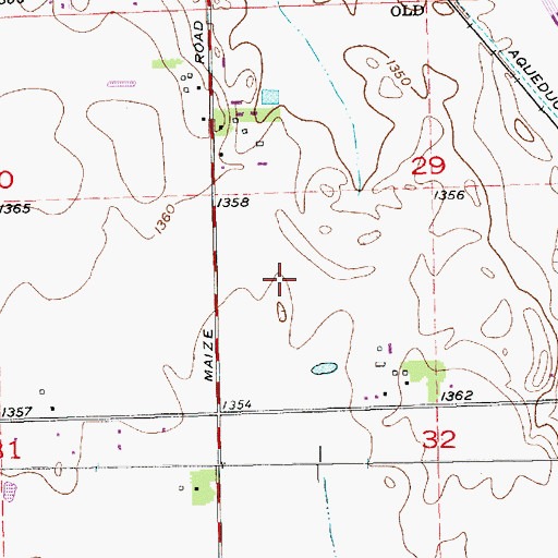 Topographic Map of Maize Police Department, KS