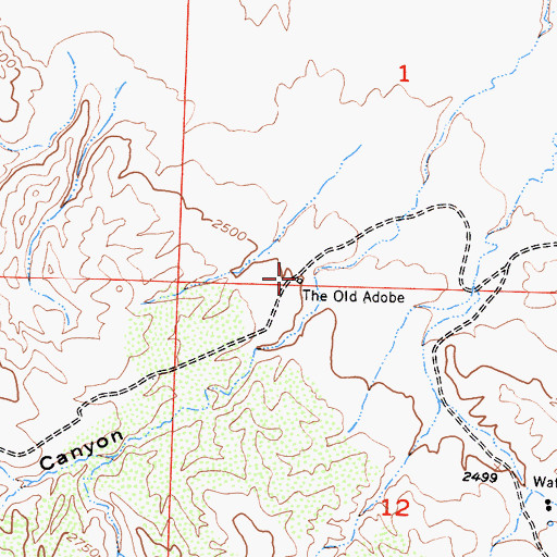 Topographic Map of The Old Adobe, CA