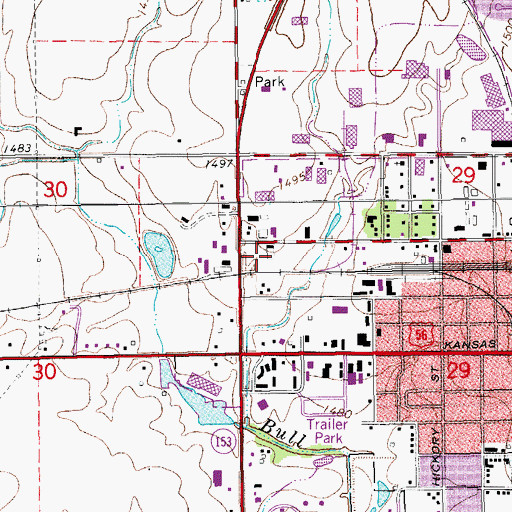 Topographic Map of McPherson County Sheriff's Office, KS